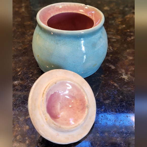 Rare Pisgah Forest Pottery Mini Covered Sugar Bowl and Creamer Set - Picture 10 of 16